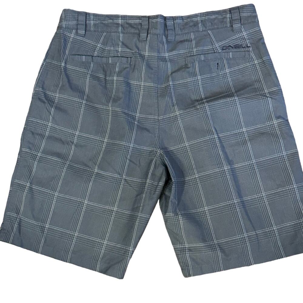 O'Neill Mens Size 34 Blue and Gray Houndstooth Shorts - Picture 2 of 7